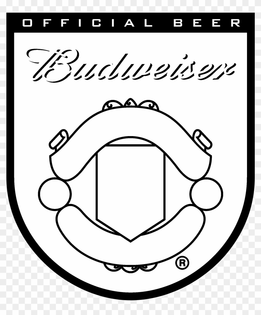 Budweiser Manchester United Logo Black And White - Logo Manchester United A Colorier Clipart