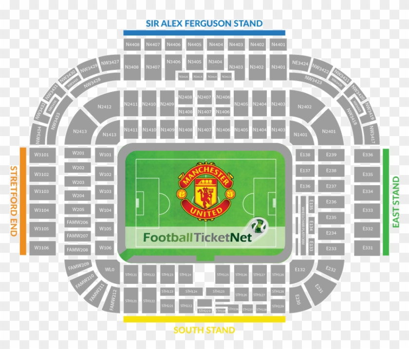 Manchester United Vs Manchester City Football Tickets - Man Utd Seating Plan Clipart
