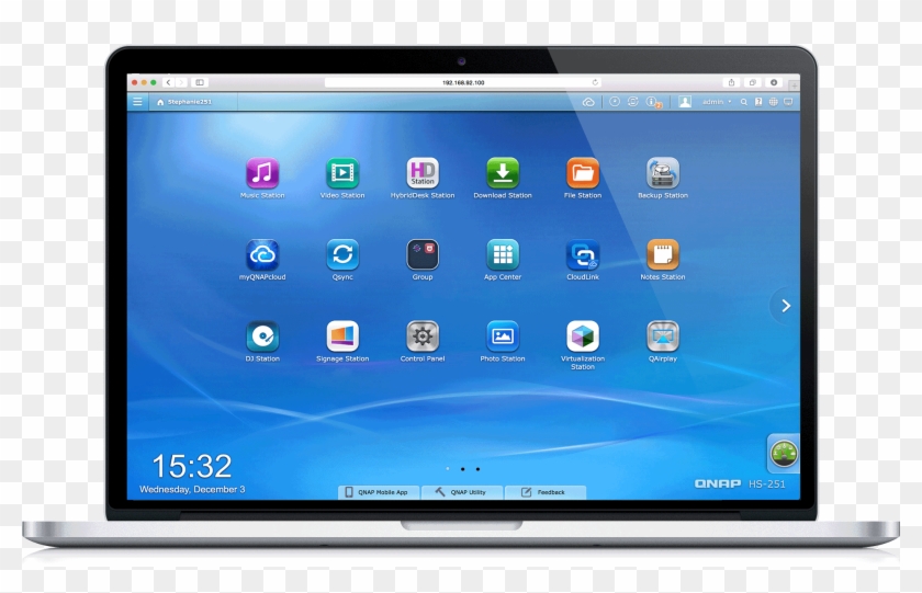 Powered By The Intuitive Qts Nas Os - Led-backlit Lcd Display Clipart