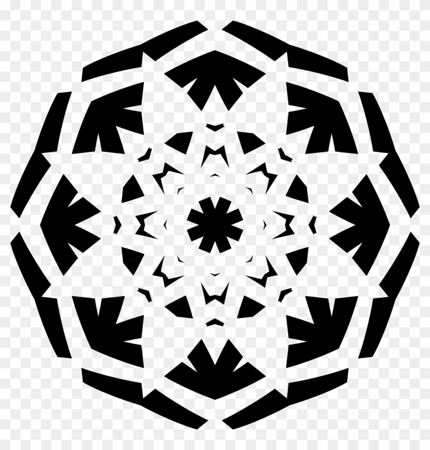 Negative Space Vector Transparent Download - Buddhist Mandala Black And White Clipart #925863