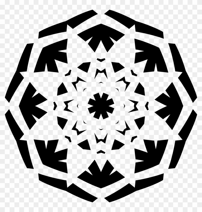 Negative Space Vector Transparent Download - Buddhist Mandala Black And White Clipart #925863