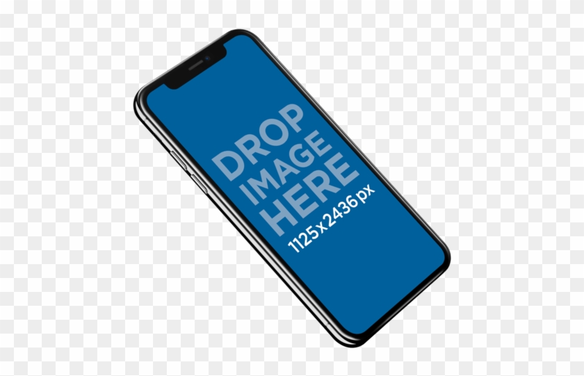 Iphone X Mockup Angled Transparent Background - Iphone X Mockup Png Clipart