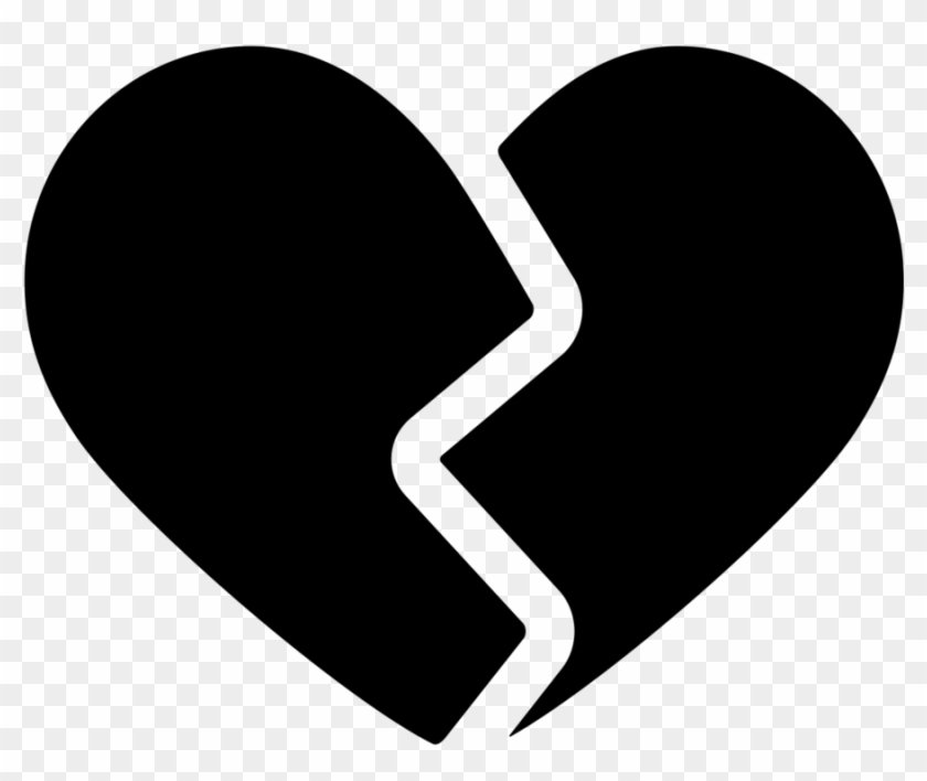 Break Up Png Pic - Corazón Roto Negro Emoji Clipart