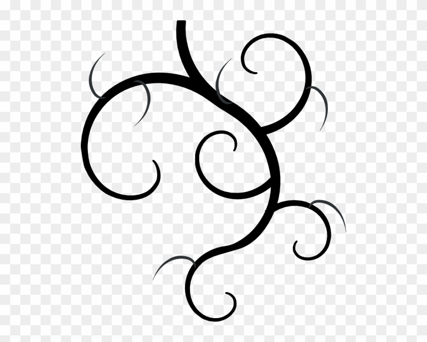 Rose Vine Drawing - Swirl Clip Art - Png Download