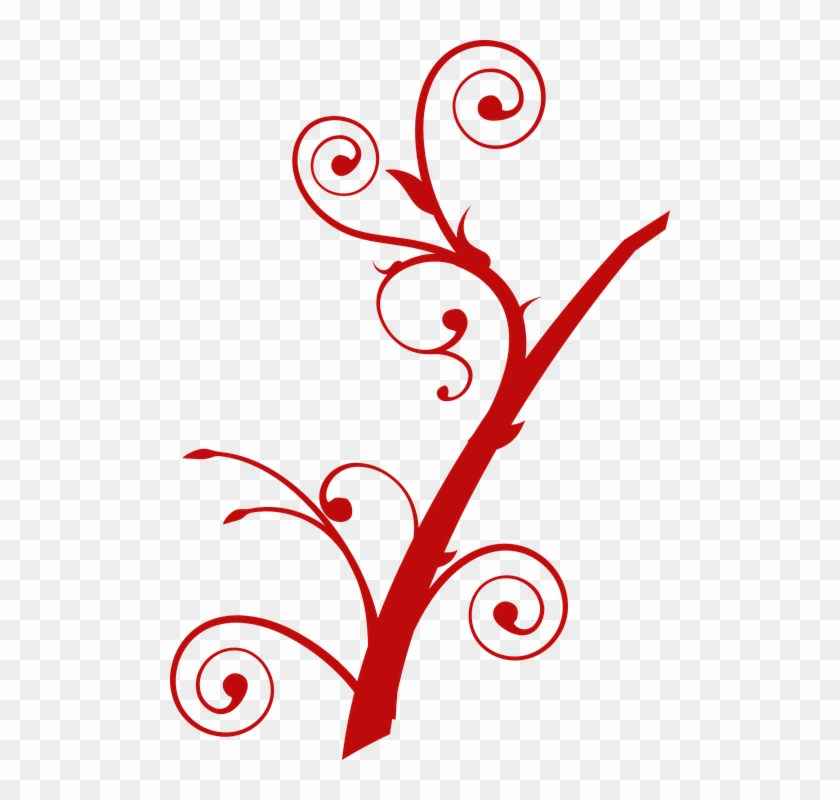 Red Vine Png - Tree Branch Clip Art Transparent Png