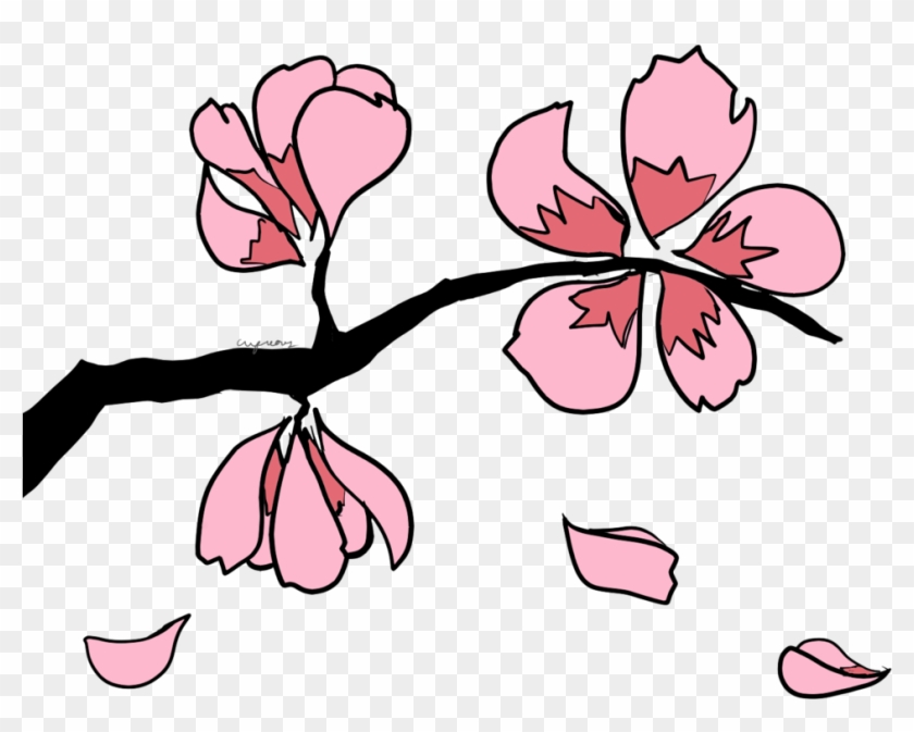 Sakura Blossom Clipart Leaves - Sakura Clip Art Png Transparent Png