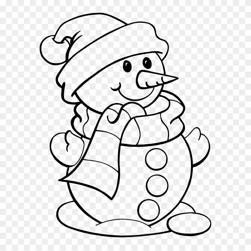Cute Snowman Coloring Pages 2 By Christy - Snowman Coloring Pages Clipart #926793