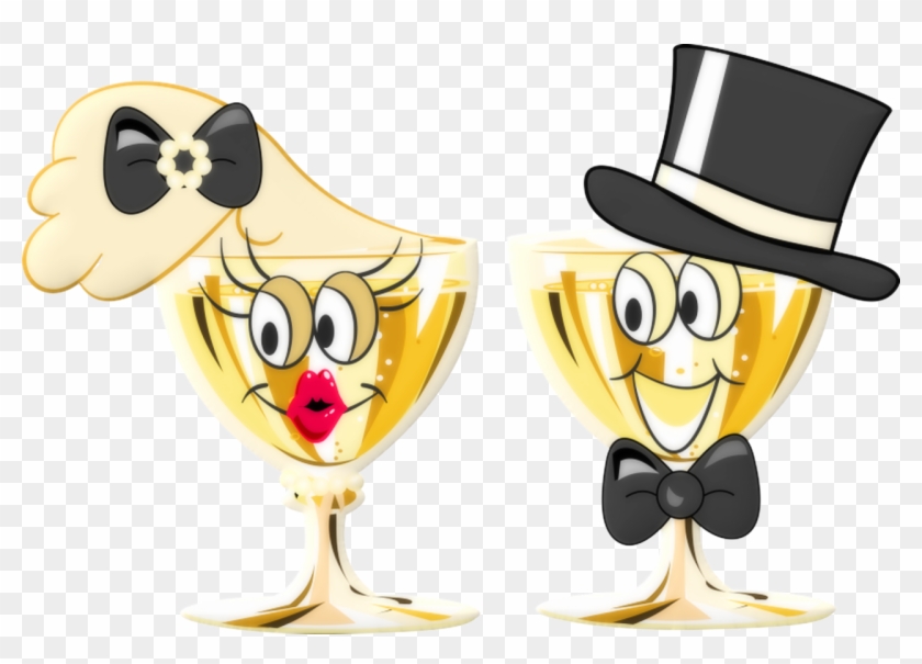 Clip Art Gentleman Transprent - Cartoon Champagne Glass - Png Download #927227