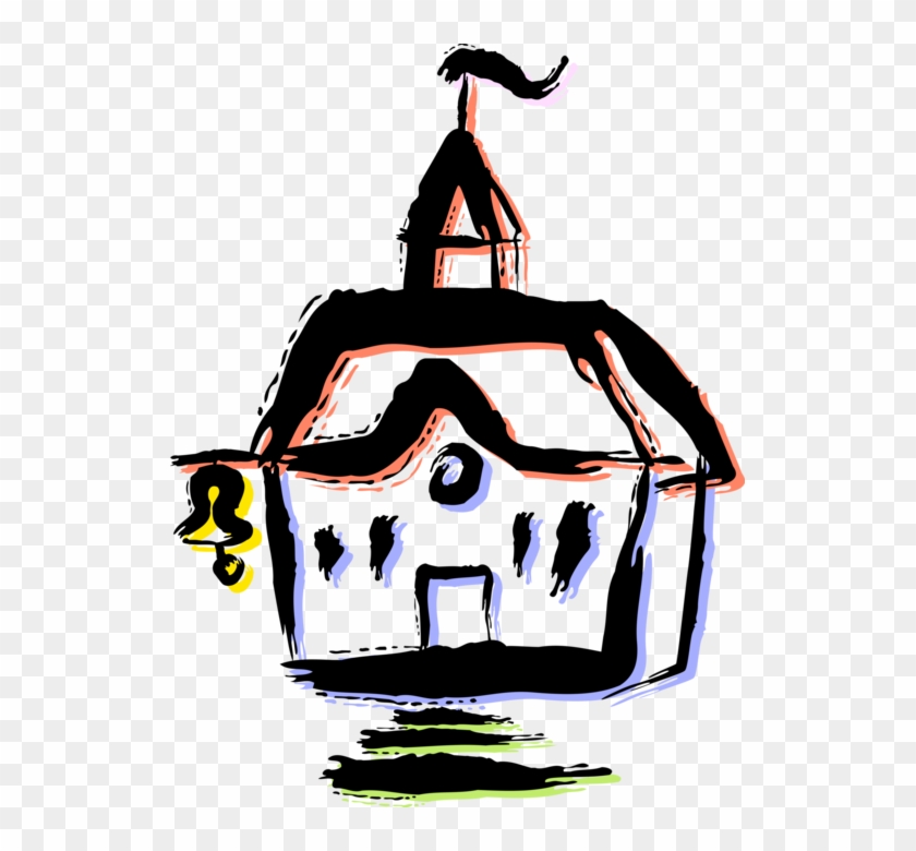 Vector Illustration Of School Building Architecture Clipart #927732