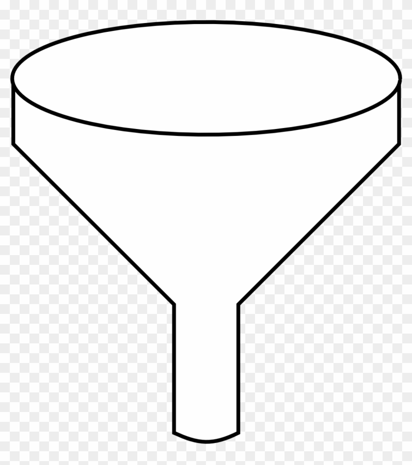 Funnel - Sales Funnel Icon White Clipart