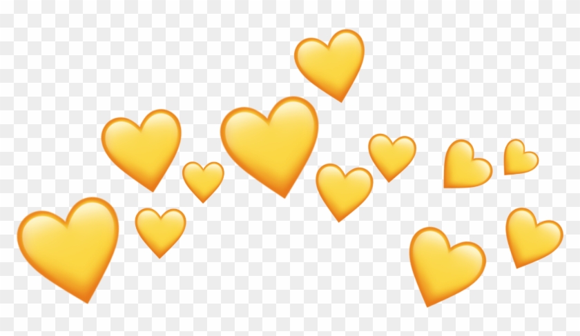 Emoji Crown Png - Yellow Heart Emoji Crown Clipart #928469