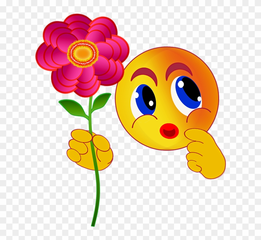 Emoji And Flower Emojis, Funny Images, Feelings, Flowers, - Emoticones Con Flores Clipart #928853