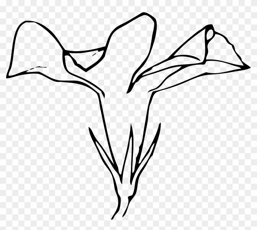Minimalist Flower Drawing - Flower Side View Drawing Clipart