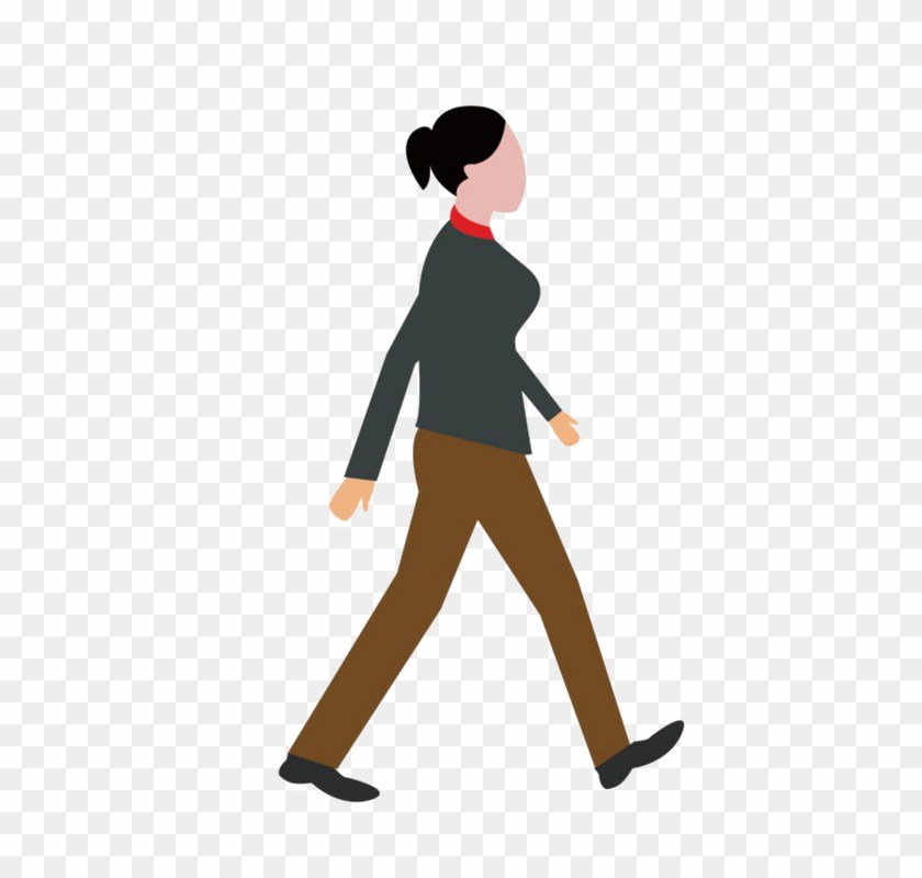 Walk Png - Female Walking Vector Png Clipart #929296
