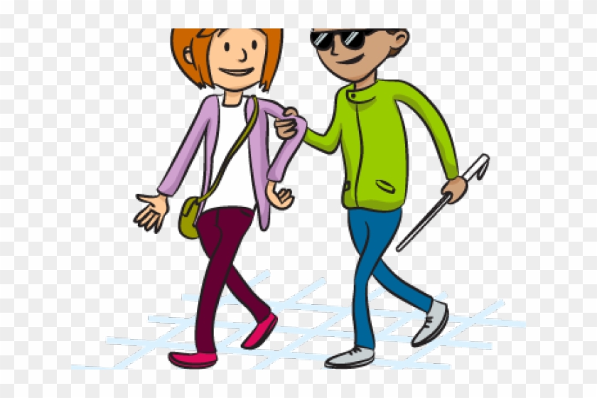 Blinds Clipart Man Walking - Carteles De Discapacidad Visual - Png Download