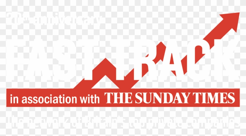 Fast Track Logo White Strapline - Fast Track 100 Logo Clipart #929984