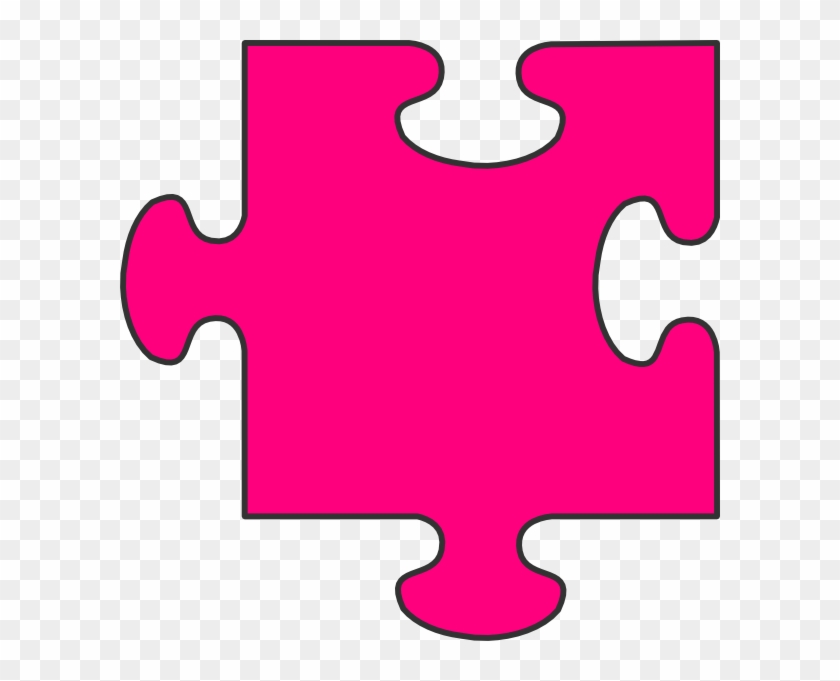 Pink Puzzle Piece Clip Art - Png Download
