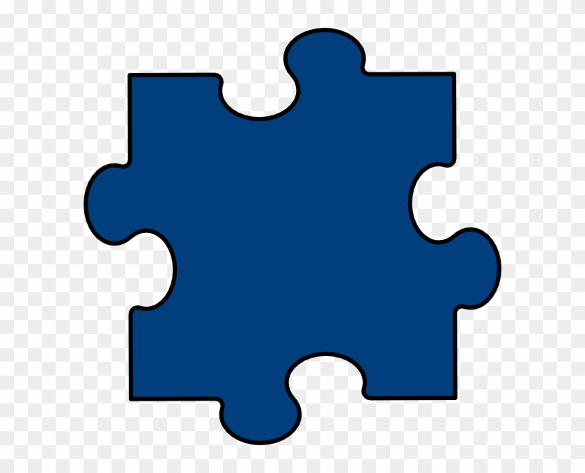 Deep Blue Puzzle Piece Svg Clip Arts 600 X 600 Px - Png Download #930763