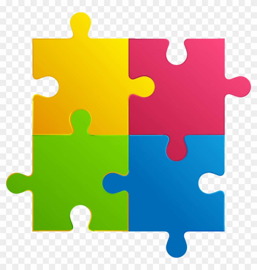 A Puzzle - 4 Piezas De Rompecabezas Clipart