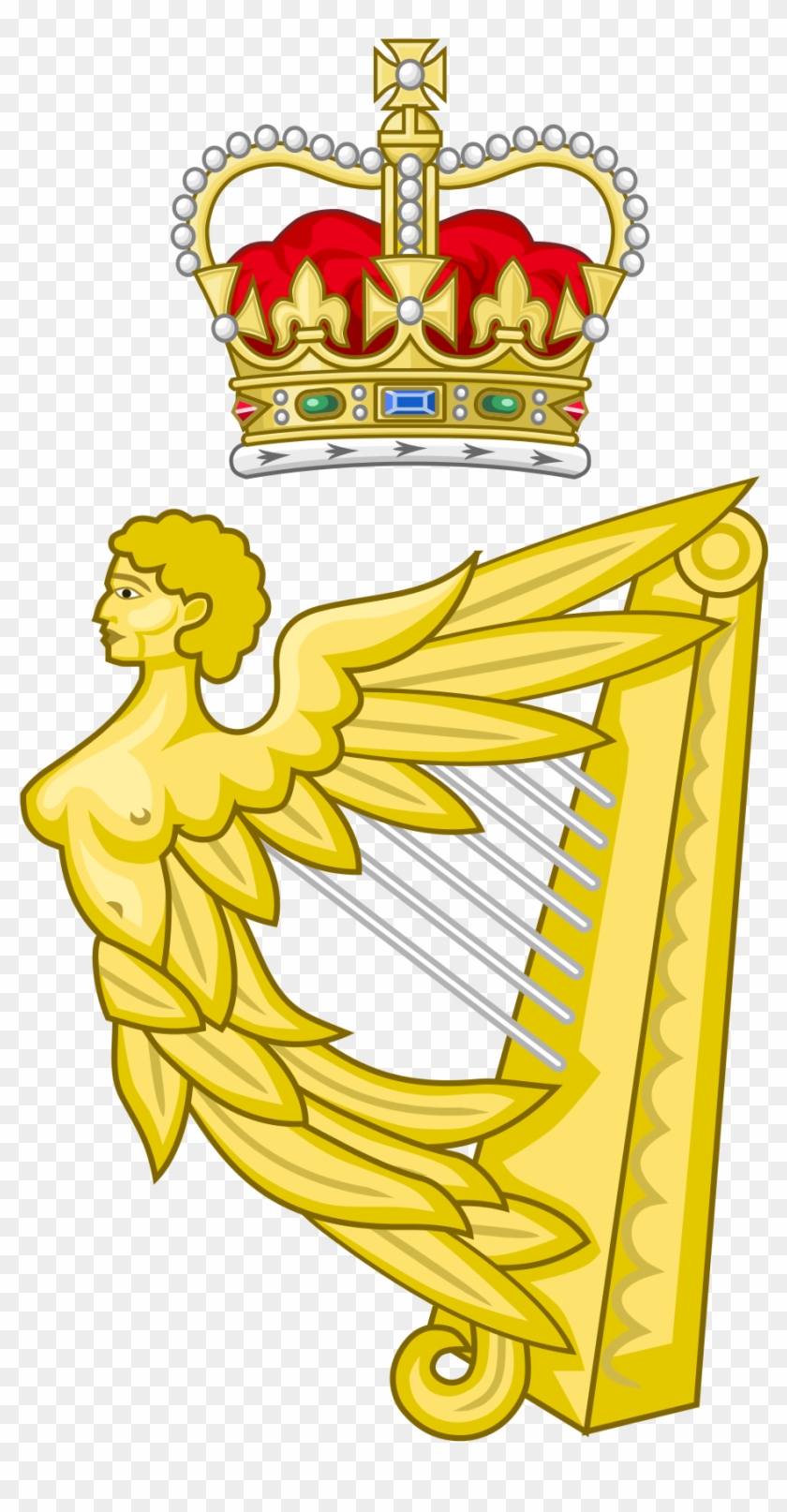 Crowned Harp Clipart #931351