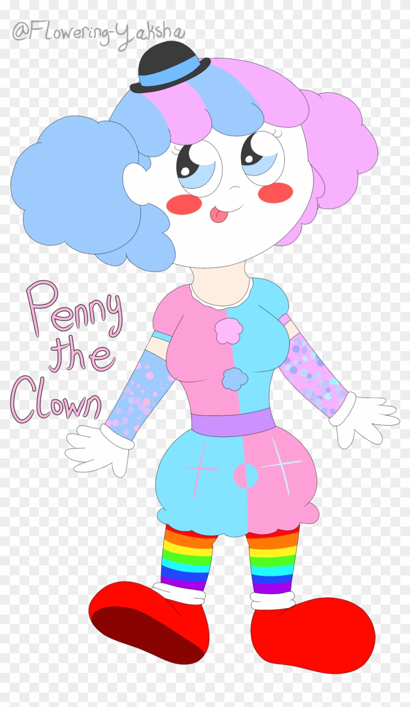Clown Oc Original Character Penny Penny The Clown Cute - Cartoon Clipart