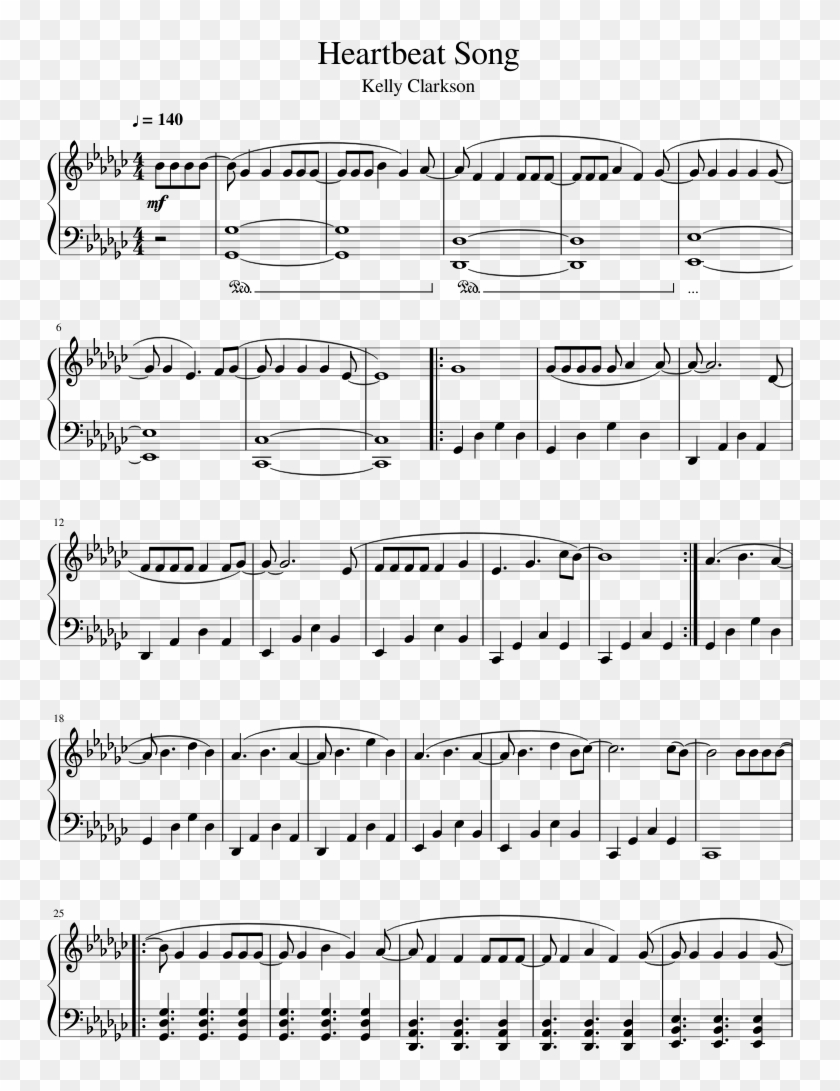 Heartbeat Song Sheet Music 1 Of 3 Pages - Something Just Like This Piano Sheet Clipart