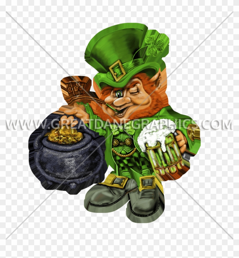 Leprechaun Pot Of Gold - Angry Leprechaun With Pot Of Gold Clipart