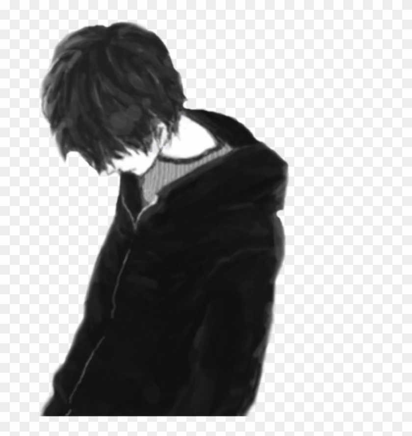 Girl And Alone Buscar - Sad Anime Boy Png Clipart