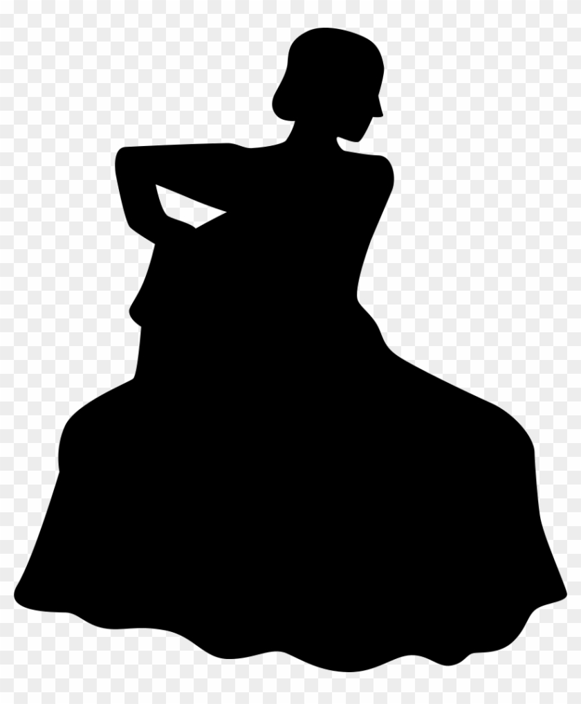 Flamenco Female Dancer Silhouette Comments - Dance Clipart