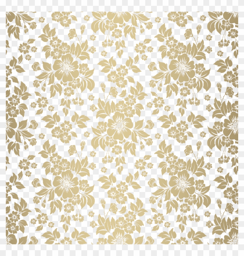 Gold Watercolor Background - Transparent Golden Floral Background Clipart #933239