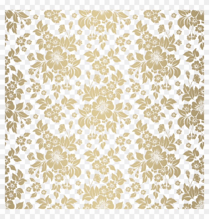 Gold Watercolor Background - Transparent Golden Floral Background Clipart