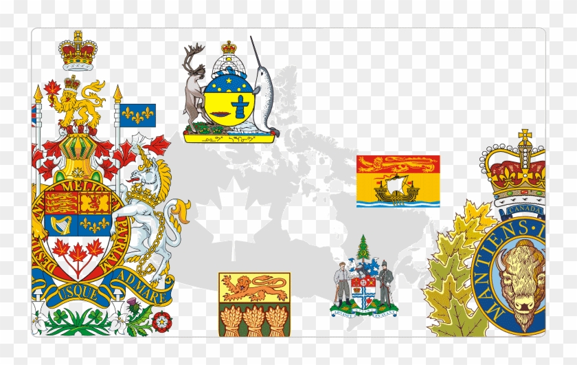 Canadian Flags & Crests / Heraldry Of Canada - Nunavut Coat Of Arms Clipart #933500