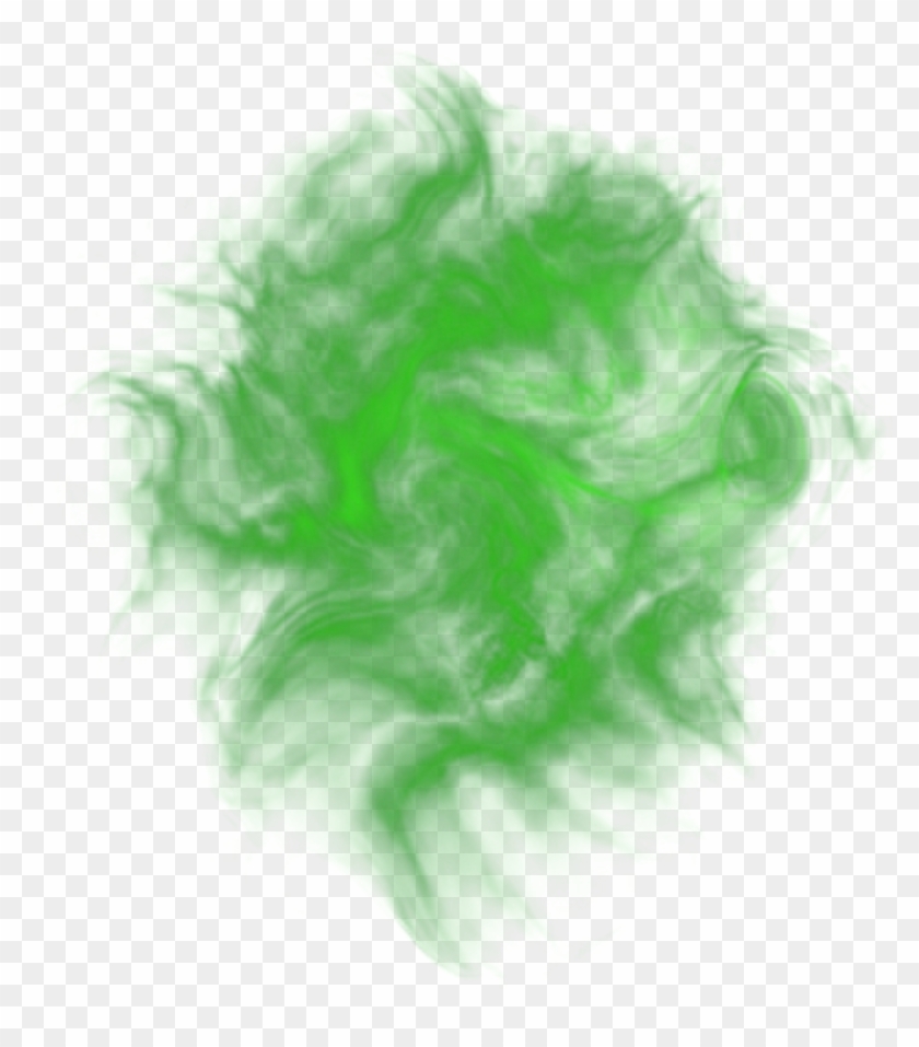 Green Sticker - Smoke Effect Green Png Clipart
