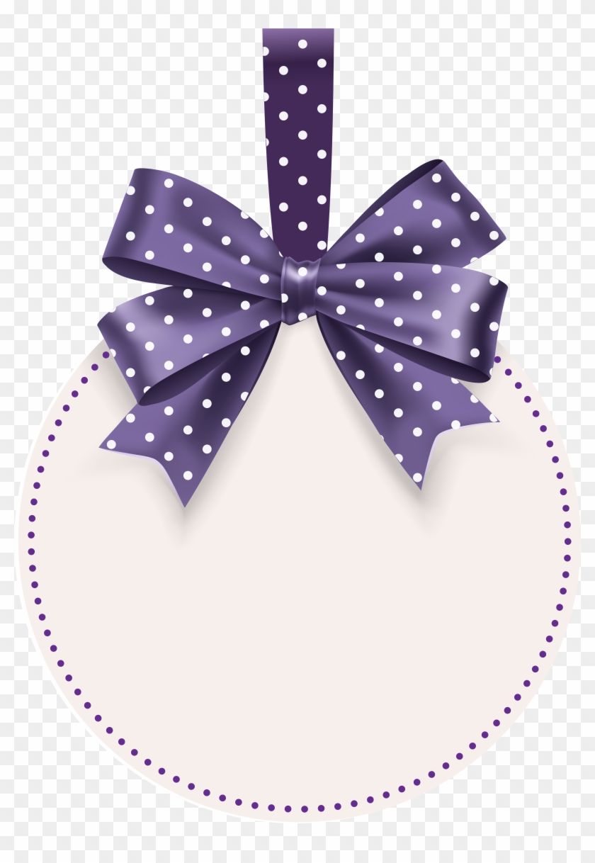 Round Label With Bow Template Png Clip Art Image - Template Price Tag Png Transparent Png
