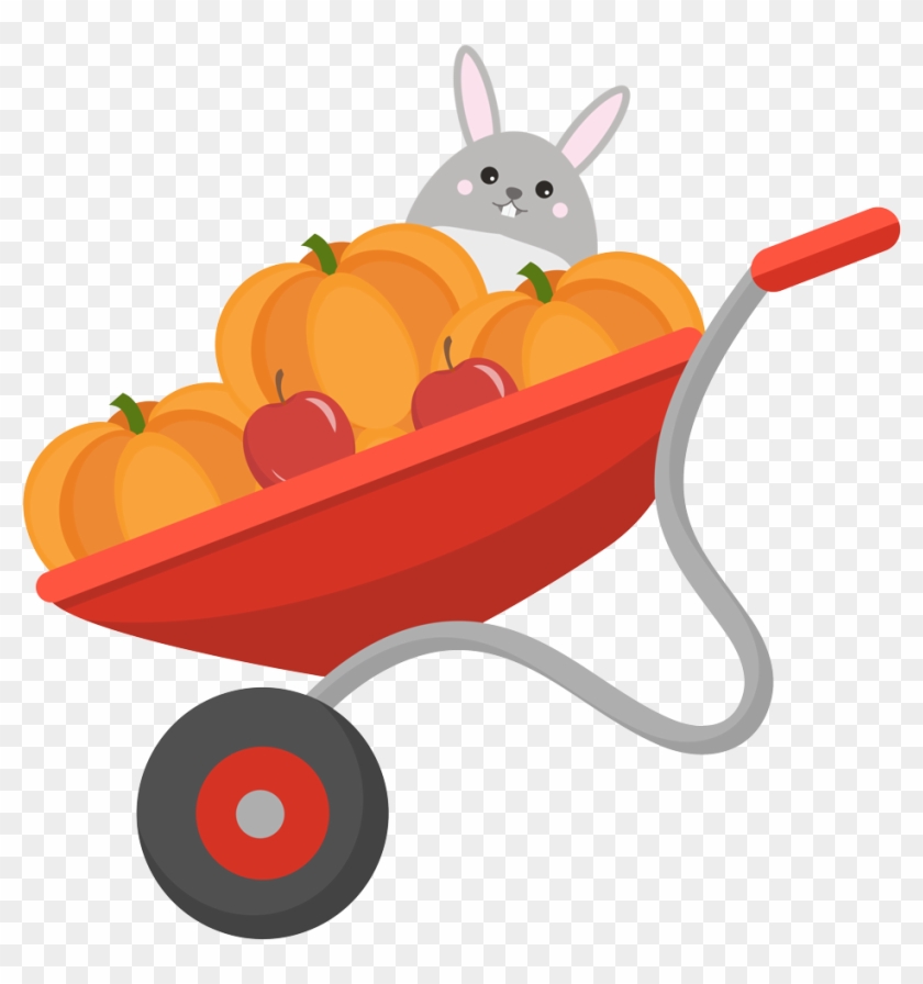 Pumpkin Picking Belfast - Wheelbarrow With Pumpkin Clipart - Png Download #933856