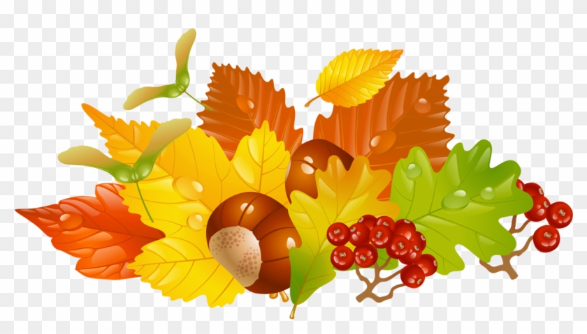 Fall Leaves Wreath Clipart - Png Download