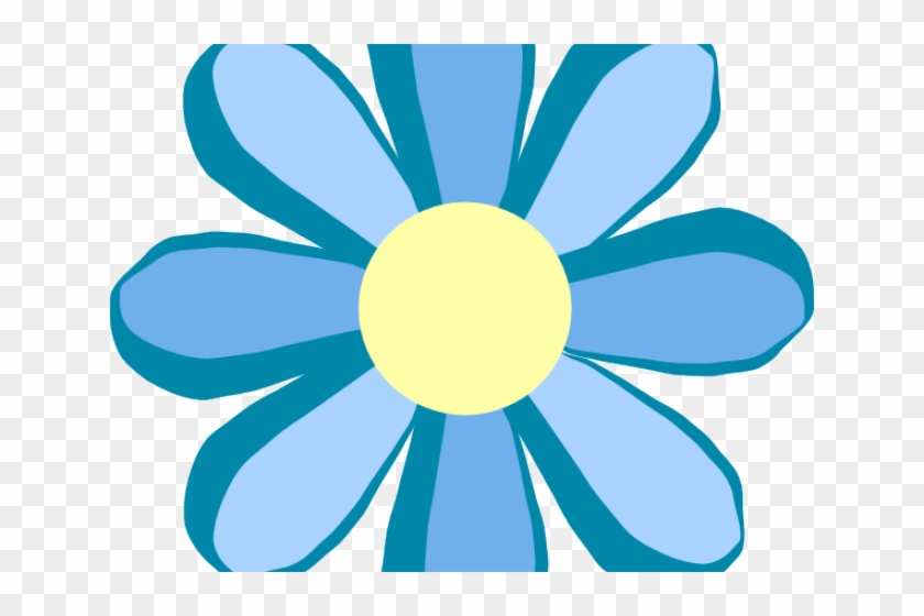 Blue Flower Clipart Border - Flor Con 8 Petalos - Png Download