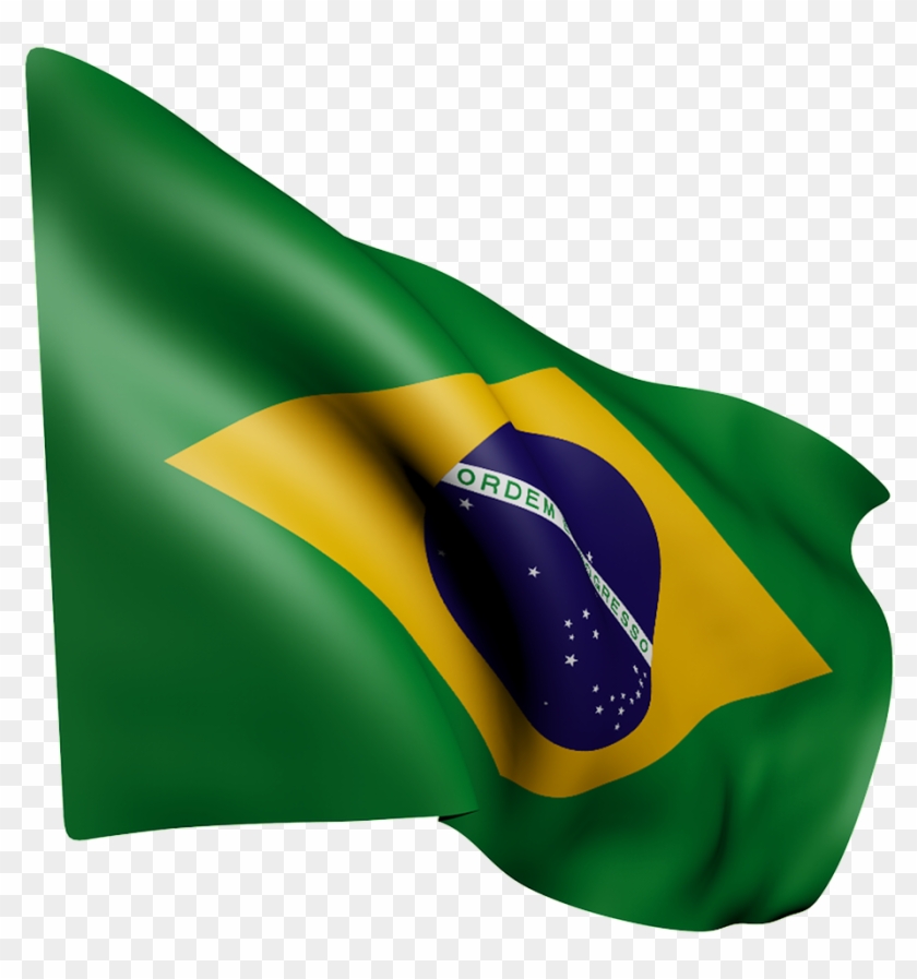 Flag Brazil Green - Bandeira Do Brasil Com Fundo Transparente Clipart #935086