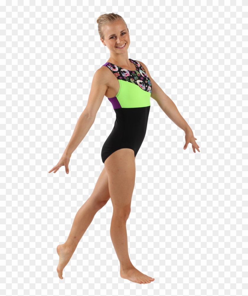 Sugar Skulls Racerback Tank Leotard - Gymnast Clipart #935312