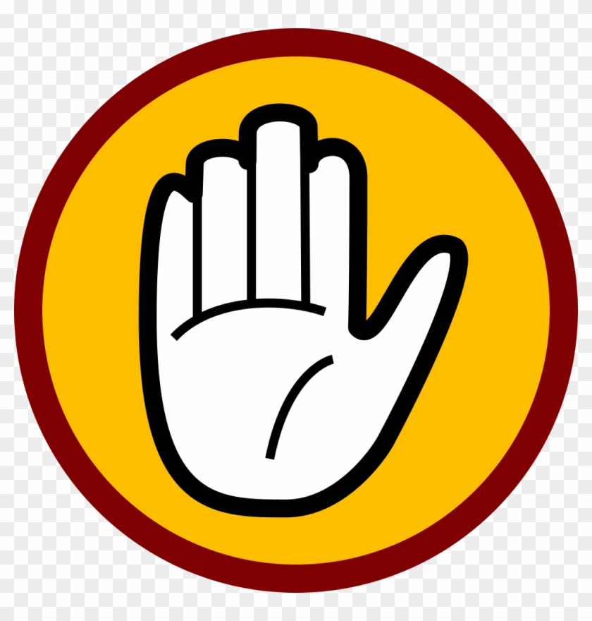 Stop Hand Caution - Stop Hand Clipart #935796