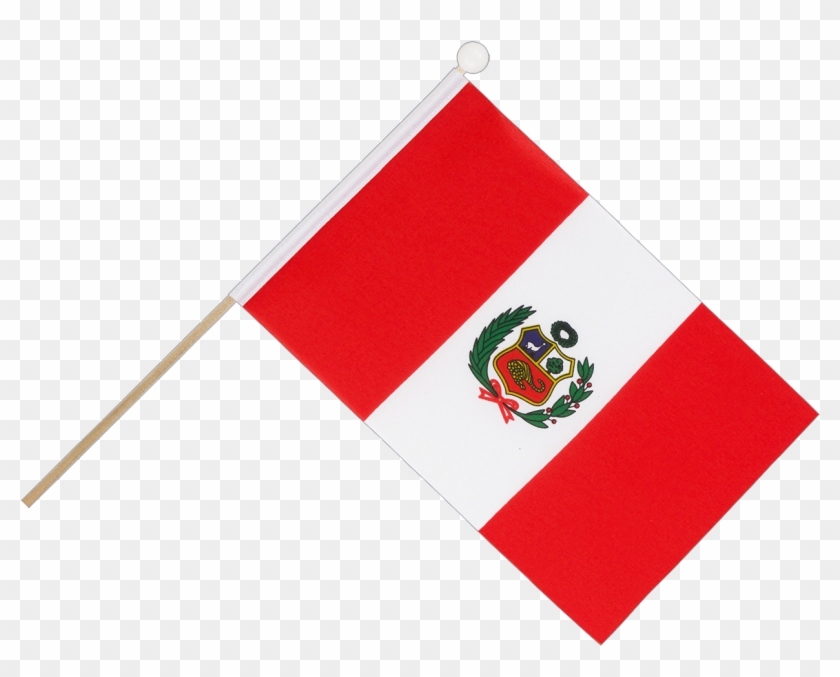 Hand Waving Flag 6x9" - Peru Clipart