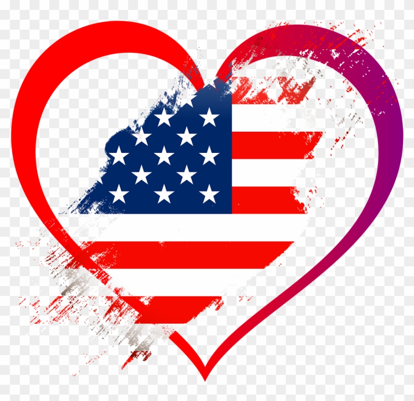 Flag,heart,love,united Flag, - Half American Half Vietnamese Flag Clipart #936476