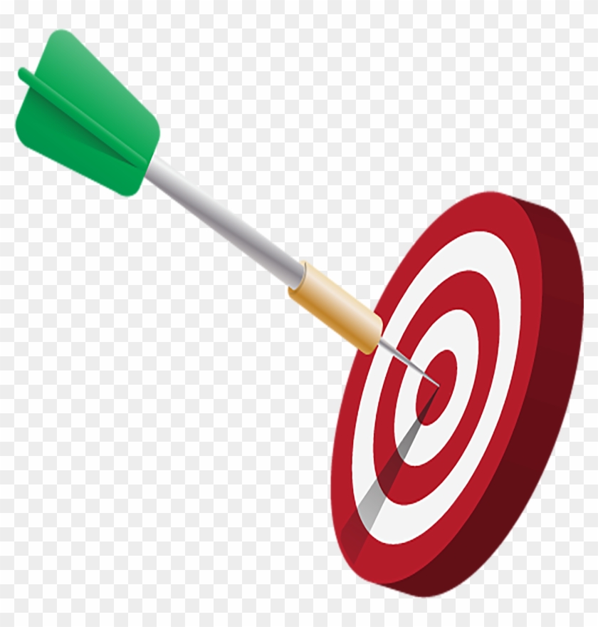 Dartboard With Arrow Png Transparent Image - Dart And Arrow Png Clipart #936795
