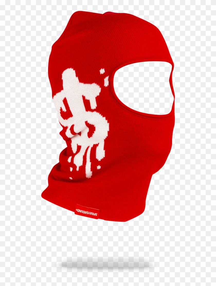 Sprayground- Money Drip Ski Mask Ski Mask - Red Ski Mask Clipart