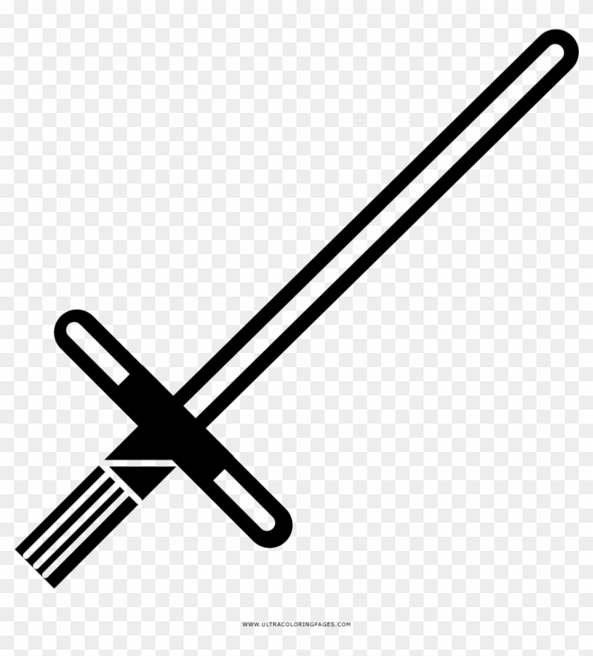 Light Saber Coloring Page Clipart #938885