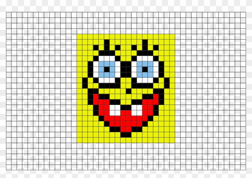 Sponge Bob Face Pixel Art From Brikbook - Pixel Spongebob Clipart