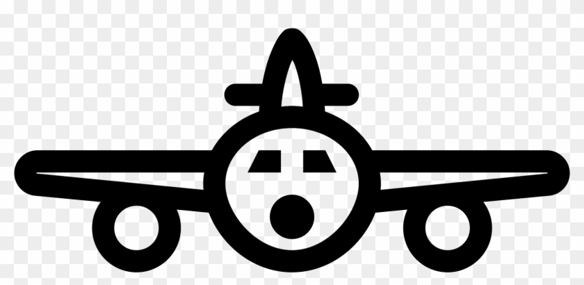 Airplane Icon Png - Frontal Airplane Png Icon Clipart