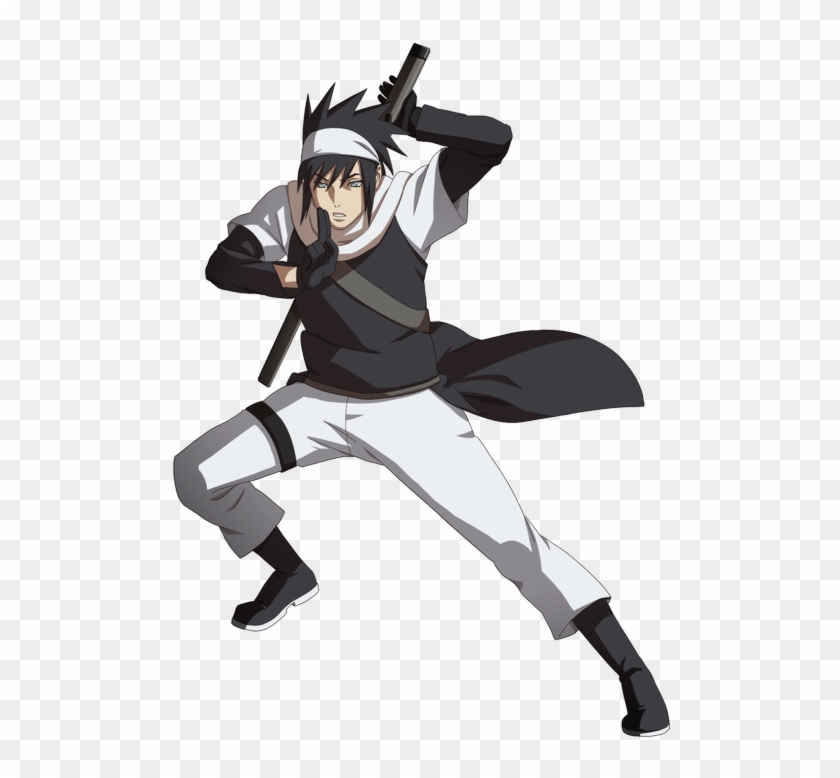 Kurai Has Dark Black Hair And Gray Eyes - Naruto Fan Characters Male Clipart
