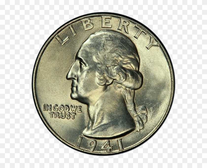 1941 Quarter Obverse - 1979 No Mint Mark Five Cent Us Coin Clipart #940006