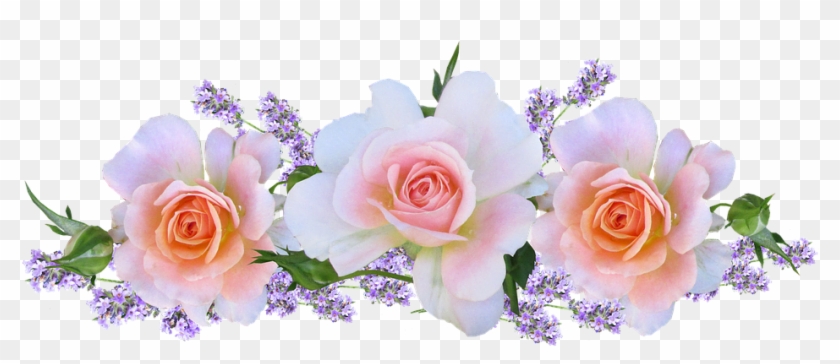 Roses, Pink, Arrangement, With Lavender - Arranjos De Flores Png Clipart